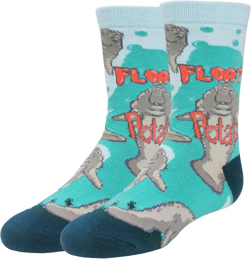 ooohyeah Kid's Novelty Cute Animals Crew Socks, Funny Crazy Silly Cool Casual Dress Socks for Boy and Girl, Size 1-5 - Image 1